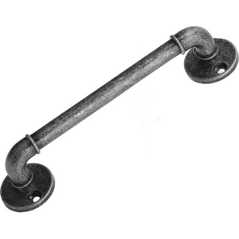 Poignée de porte en bois style vintage, bouton de tirage antique en alliage de zinc, poignée de meuble américaine argent antique, montage apparent (1/5)
