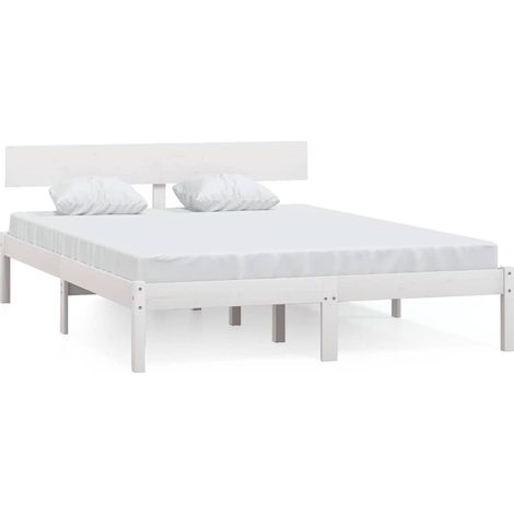 Maison Exclusive - Giroletto Bianco in Legno Massello 120x190 cm Small Double (1/5)