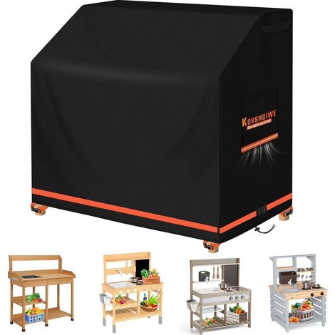 Matschküche Abdeckung 110x50x95 cm, 420D Oxford Stoff, wasserdicht, UV-beständig (1/5)