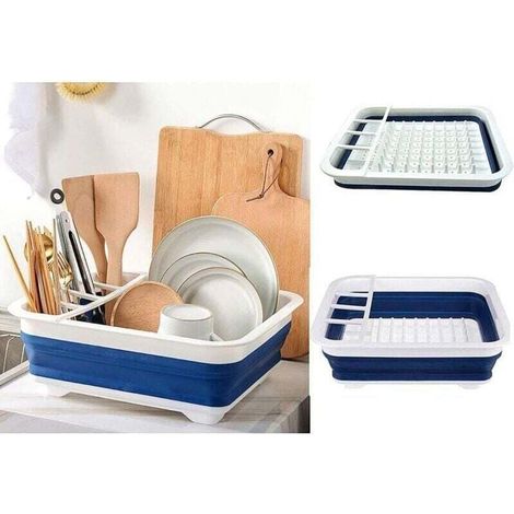 Égouttoir haut de gamme, pliable, robuste, peu encombrant, pour les voyages, les petites cuisines, les caravanes, les maisons (1/4)