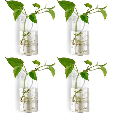 Cristal Verre Tenture Murale Fleur Vase Planteur Terrarium Conteneur Pot De (1/5)
