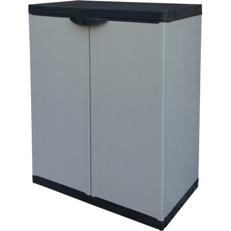 Armadio Modulare Multiuso in Resina a 2 Piani e 2 Ante Mongardi 68X39,5X85CM - 7815C04 (1/10)