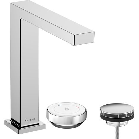 Mitigeur de lavabo 2 trous avec garniture de vidage, Robinet salle de bain, hauteur sous bec 173 mm, max. 4l/min, Chromé, 73053000 (1/5)