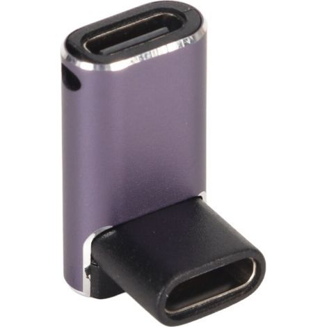 Adaptateur USB-C coudé étendu, prend en charge le transfert de données de 40 Gbit/s, plug and play, compatible avec Thunderbolt 3, adaptateur multifonctionnel, prend en charge la sortie vidéo 8K, boît (1/4)