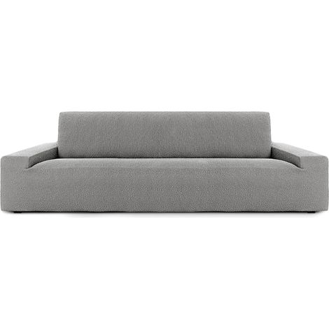 Housse de canapé 5 Places bi-élastique, Tissu Super élastique - Housse de canapé Gris Clair Respirante et réglable avec mousses de Fixation et élastiques (1/5)