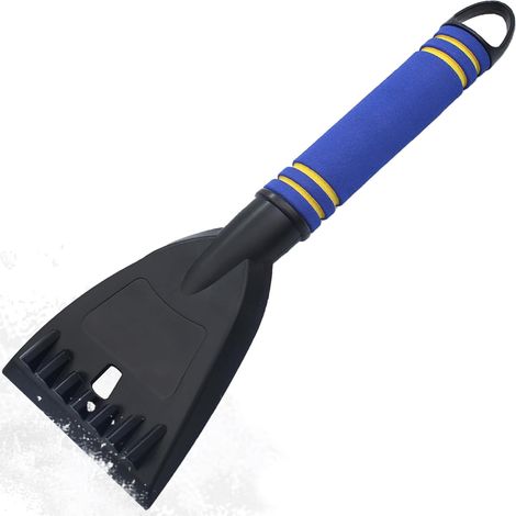 1 Pièce Grattoir Pare Brise Voiture,Raclette Voiture Givre,Gratte Vitre Voiture,avec Poignée Ergonomique Douce,Antidérapant,Puissant,Rapide,pour Dégivrer,Pelleter la Glace,32 cm (Bleu) (1/3)