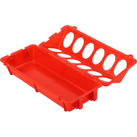 Plateau d'alimentation pour volaille multifonction à 12 trous épais pour poulet, caneton, oise (1/5)