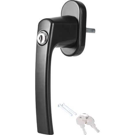 Poignée de fenêtre verrouillable pour porte-fenêtre de balcon avec clé et vis