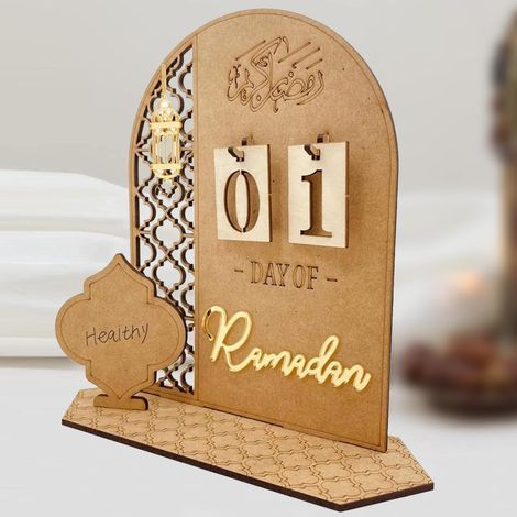 Ramadan-Adventskalender aus Holz für Zuhause, 30 Tage bis Eid, Ramadan-Geschenk für Kinder, Dekoration für Ramadan und Eid (1/5)