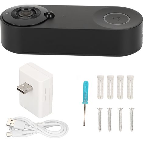 Sonnette vidéo sans fil 1080P HD Vision nocturne Détection de mouvement Interphone bidirectionnel Caméra WiFi pour maison (1/5)