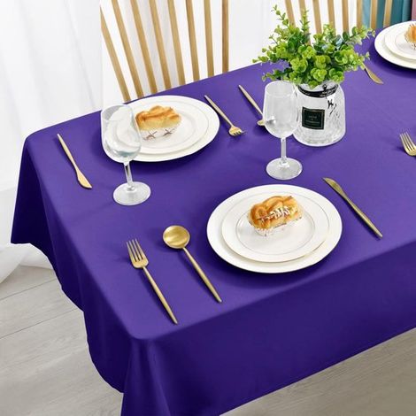 Abwaschbare schmutzabweisende Tischdecke 4XL 140 x 220 cm rechteckige wasserdichte Tischdecke geeignet für Restaurants Gärten Partys Hochzeiten (1/5)