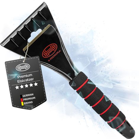 HEYNER® Eiskratzer Auto mit extra breiter Messingklinge und Eisbrecher Scheibenkratzer Eisschaber aus Polycarbonat und angenehmer Softgriff Größe: 11 x 29,5 cm