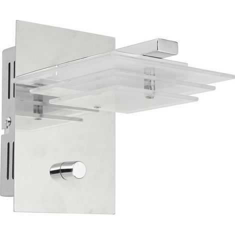 Applique murale Italux Rhino LED 5W chrome verre clair