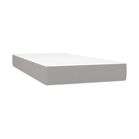 Sommier style Snowco, matelas gris clair, 80 × 200 cm, tissu, tissu doux et respirant, meuble de chambre, design contemporain, montage facile (1/5)