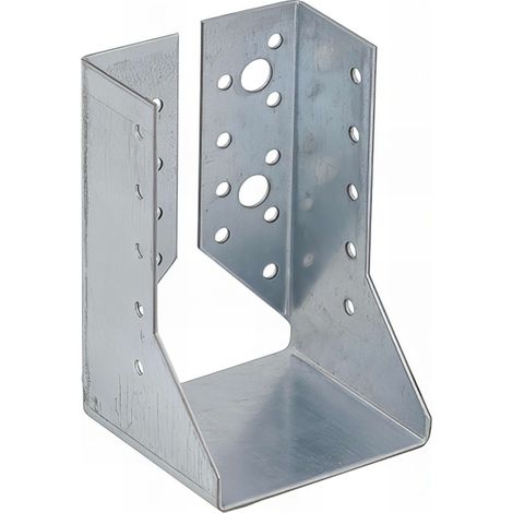 Sabot de charpente galvanisé à ailes intérieures - Larg. 76 x Ht. 122 mm