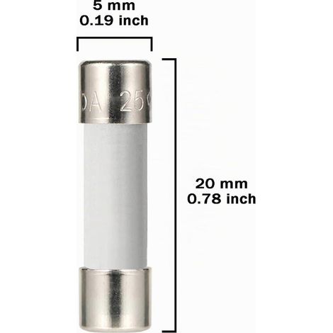Ceramic Slow Fusion Fuse Kit 5 x 20 mm Ceramic Tube Fuses (1/3)