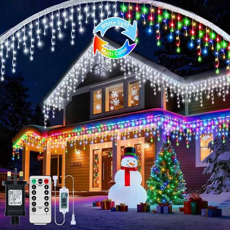 25+5M 800LED Renouvelable Guirlande Lumineuse Extérieure, 3 In 1 Guirlande Noel Extérieure avec 8 Modes, Timer, Fonction Mémoire Rideau Lumineux Noë, pour intérieur extérieur Deco Noel Extérieur (1/5)