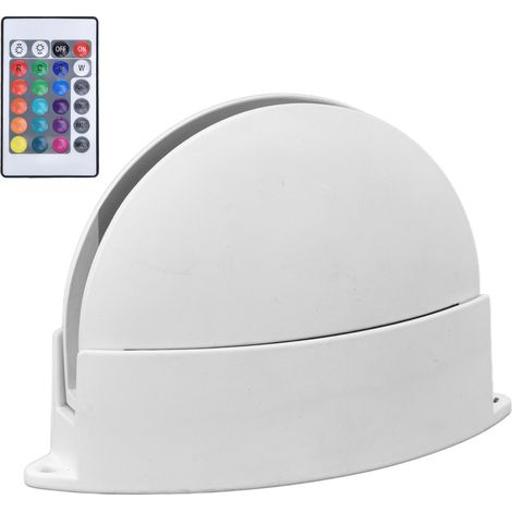 RGB-Wandleuchte mit Fernbedienung, heller 180° RGB-Spot, dekorative Beleuchtung für Flur, Balkon, Wohnzimmer, Nachttisch (Fernbedienung mit eingebauter Batterie, AC85-265V Spannung, mehrfarbiges RGB,  (1/5)