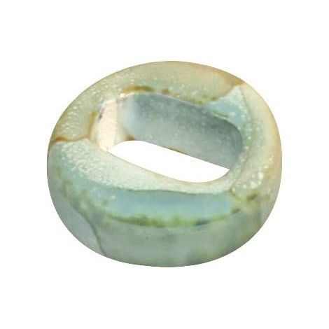 RAYHER - PERLINA FORMA ANELLO IN CERAMICA ø1,6cm - COLORE LAGUNA
