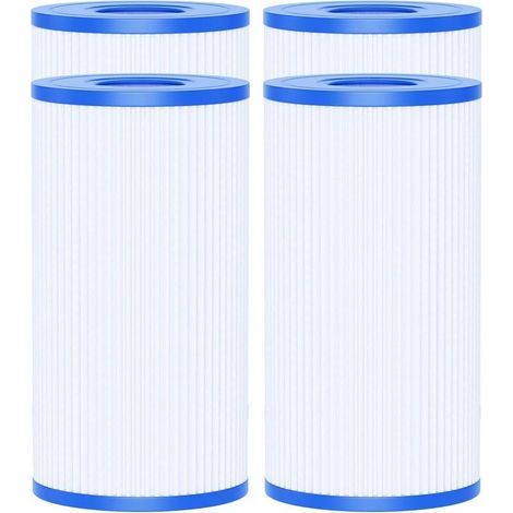 Lot de 4 filtres de piscine de type A ou C compatibles avec les modèles 29000E/59900E, cartouches filtrantes Easy Set, pour filtres de piscine hors sol de 203 mm x 106 mm (1/5)