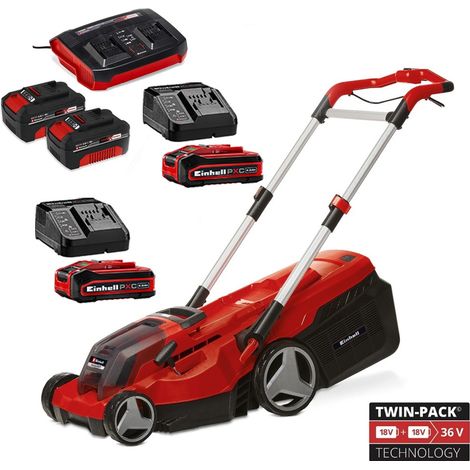 Einhell RASARRO 18V/36V Power X-Change 36/38 Lawnmower + X4 4AH Battery Kit (1/4)