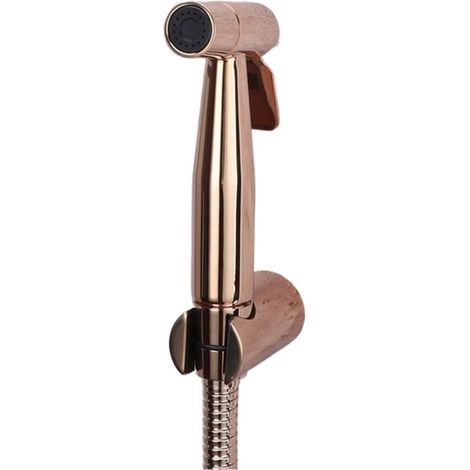Pulvérisateur à Main Douche de Bidet Douche Toilette Kit de Toilette Rose Gold Brass Shattaf Pommeau de Douche Set de soupape de cuivre Set de Robinet de Bidet Jet(Head Hose Holder RG) (1/5)