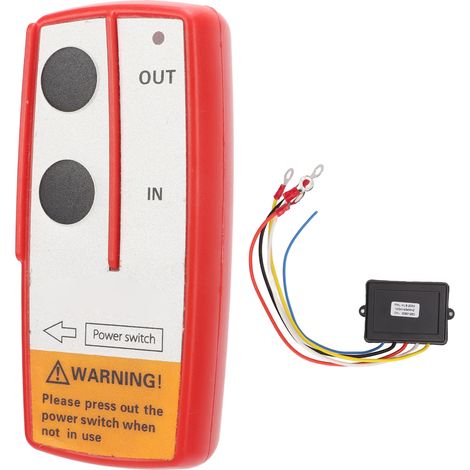 Télécommande universelle sans fil pour treuil électrique avec récepteur 434 MHz pour VTT (rouge) (1/5)