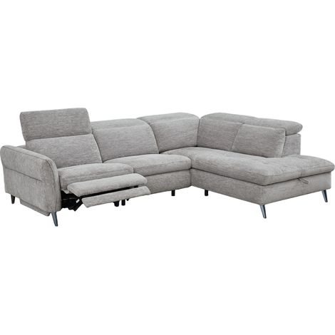 Canapé d'angle droit avec relax électrique Nino gris Takasit (1/5)