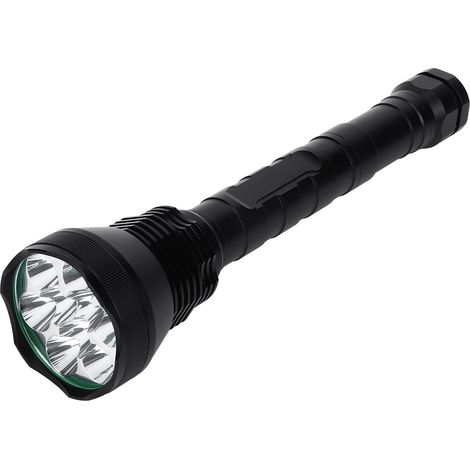 Lampe torche LED 9 LED, 10 000 lm, 5 modes d'éclairage, ampoules T6, étanche, idéale pour les aventures en plein air et la randonnée. Lampe torche portable pour les aventures en extérieur. (1/5)