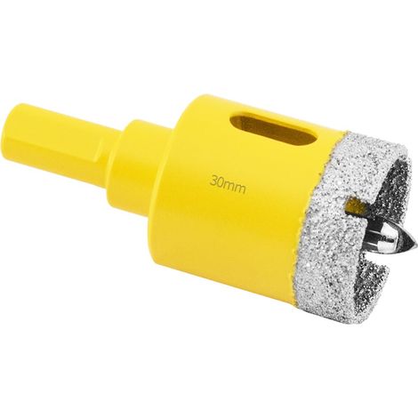 Scie Cloche Diamantée de 30mm avec Foret Guidage, Foret Trépan Diamant pour Carrelage, Porcelaine, Verre, Marbre et Céramique (1/5)