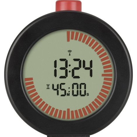 TFA Dostmann 60.2569.01 Radiocontrollato Sveglia Nero, Rosso Tempi di allarme 1 Timer 1 tempo, Display grande (1/5)