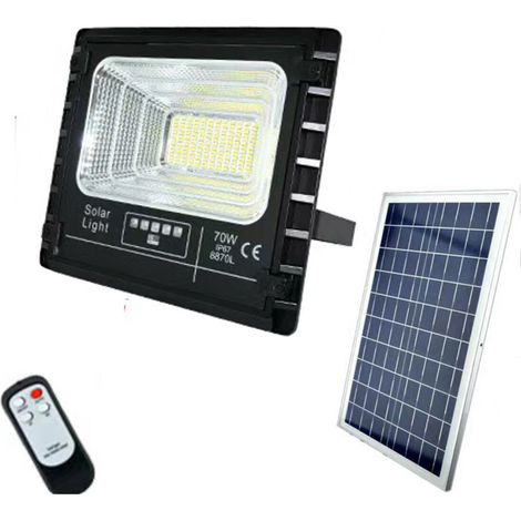 LED-STRAHLERMITHOHERHELLIGKEIT,SOLARPANEL,DÄMMERUNG,FERNBEDIENUNG,70W