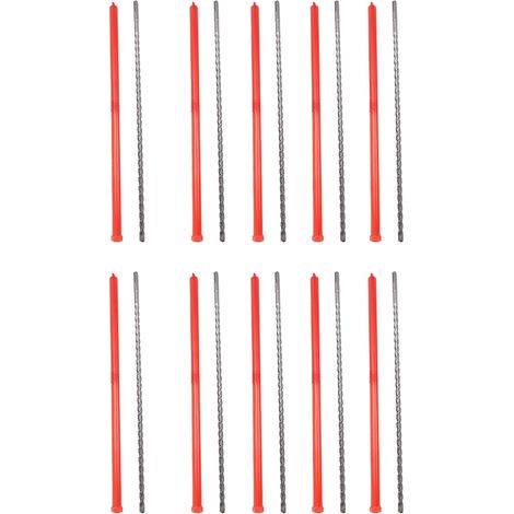 10pièces 50cm 500mm SDS + plus 10mm Foret Sds Long de Marteau Maconnerie (20 X 3/8 Pouces) (1/5)