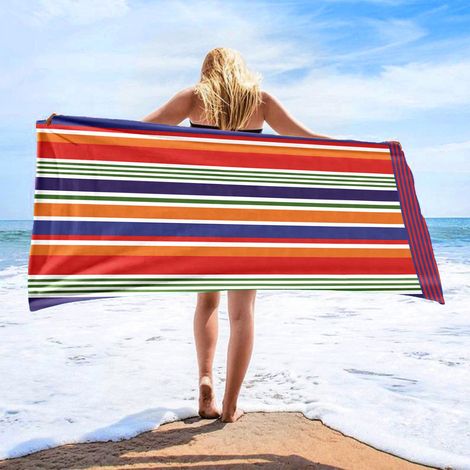 Serviette Plage Microfibre - 140 x 70 cm - Absorbante Rapide Séchage - Léger Compact Portable - Pour Plage Piscine Picnic Voyage Yoga - 1 Pièce (1/5)