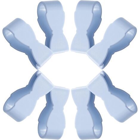 Lot de 8 pinces antidérapantes pour housse de couette, sans aiguille, pour draps de lit, fixation multi-usages pour rideaux, bleu (1/5)