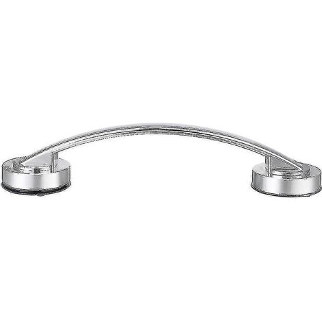 Barre d'appui de baignoire/douche (argentée) avec ventouse-AquaForge (1/5)