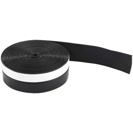 5m 25mm Bande d'étanchéité Autocollant Durable Résistant au Froid Thermique Porte Fenêtre Armoires d'isolation Sonores Poussière Empêcher Insonorisation (Noir) (1/5)