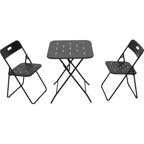 Set tavolo sedie giardino pieghevole acciaio OKMYHOME (1/5)