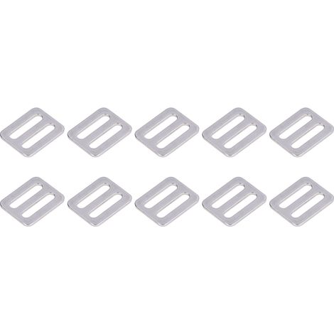 Lot de 10 accessoires pour sac à dos en acier inoxydable 316 : boucle réglable, boucle en D, accessoires de plongée à trois positions, boucle pour animal de compagnie, boucle pour sac, 36 x 29 mm (1/5)