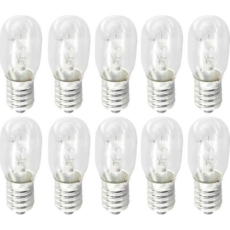 Ampoule pour four à micro-ondes à intensité variable E14 de 15 W, éclairage pour appareils électriques, lampe à cristaux de sel, veilleuse à lumière blanche chaude, éclairage pour réfrigérateur (1/5)
