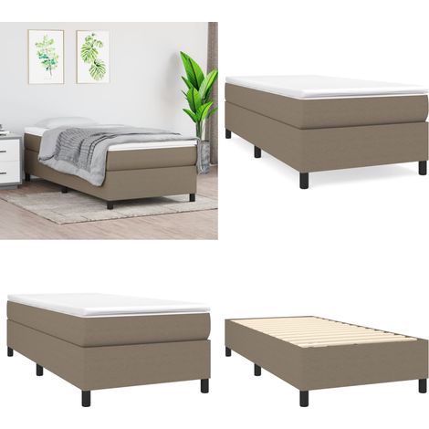 Boxspringbett mit Matratze Taupe 80x200 cm Stoff - Boxspringbett - Doppelbett - Liegekomfort - Bettsystem - Matratze - Home & Living (1/5)