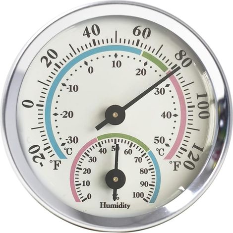Sollbry Hygromètre Thermomètre, Capteur D'Humidité Moniteur Détecteur Mesures, pour Un Contrôle Fiable Et Confortable De La Température Intérieure,Thermomètre D'extérieur avec Jauge [Couleur] (1/5)