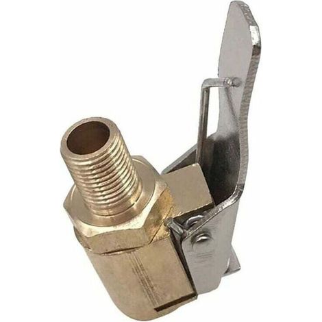 Auto Reifen Inflator Air Chuck Rad Pumpe Reifen Ventil Inflator Clamp Clip Adapter Messing Stecker Fahrzeuge LO-Ron (1/4)