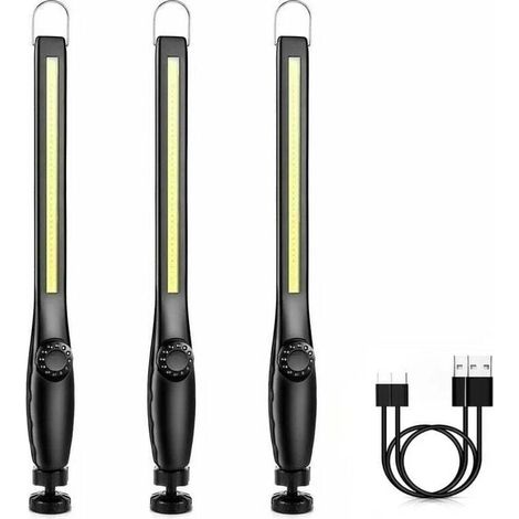 Lampe de travail LED lot de 3 rechargeable magnétique 2200 mAh (1/5)