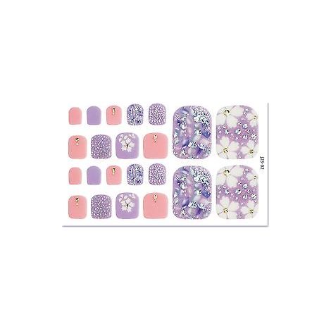 Autocollants pailletés pour manucure des ongles de pieds, patchs pour ongles imperméables et longue tenue pour femmes et filles (J23 02) (1/4)
