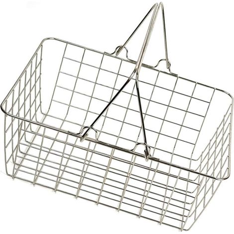 Shopping Basket, Supermarket Organizer, Portable, Ergonomic, Multifunctional, with Handle, for Vegetables, Garage, Bathroom (1/5)