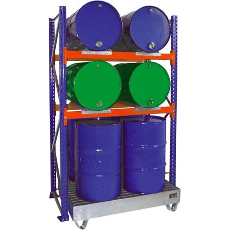 Etagère à fûts Bauer Südlohn avec bac d'égouttement 3010, zinguée