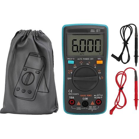 ZT102 6000 Digitalmultimeter Automatischer Bereichsregler Tragbares Spannungs- und Strommessgerät für elektrische Anlagen