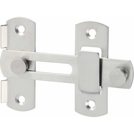 Sliding Door Lock Door Lock Toggle Latch Buckle Lock Bolt with Screw for Door, Window, Closet and Garden, Brushed Stainless Steel Finish, EMS9001 (1/5)
