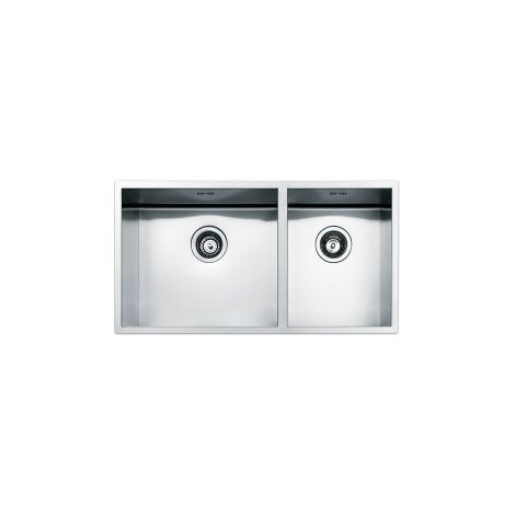 Apell Lavello da Incasso Rettangolare Acciaio Inox FEQ4530USC 800x418 mm 2 Vasche